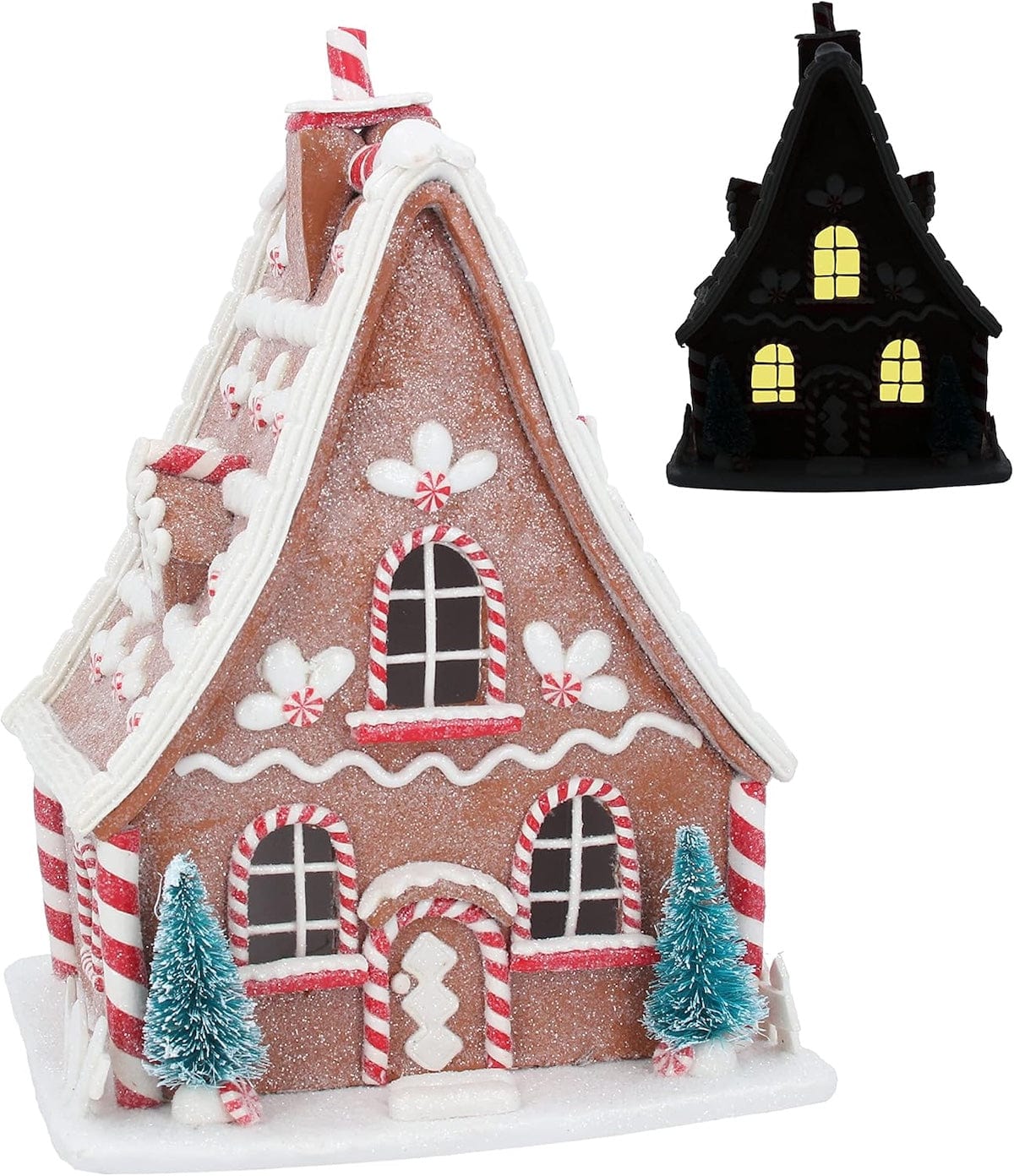 Gisela Graham Christmas Christmas Decorations Pretty Light Up Gingerbread House Christmas Decoration