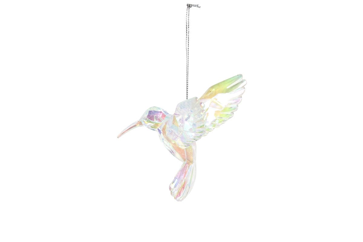 Gisela Graham Christmas Christmas Decorations Rainbow Acrylic Hummingbird Christmas Tree Decoration