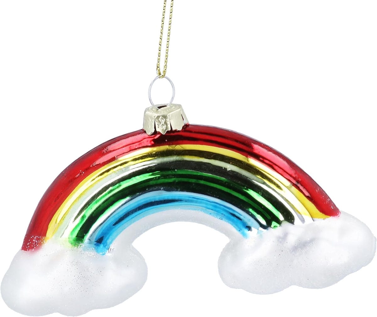 Gisela Graham Christmas Christmas Decorations Rainbow with Clouds Christmas Tree Decoration