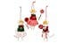 Gisela Graham Christmas Christmas Decorations Set of Three Felt Mice with Lollipops Christmas Tree Decorations