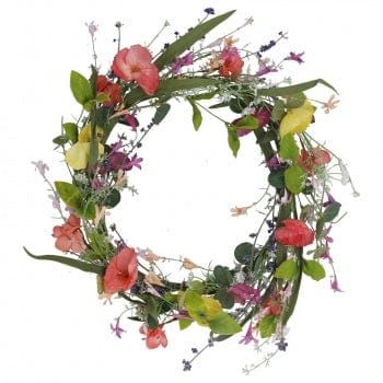 Gisela Graham Easter Easter Decorations Poppy Inspired Decorative Easter Wreath