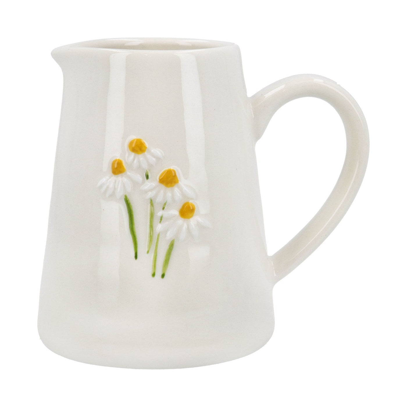 Gisela Graham Easter Jugs White Daisy Design Stoneware Jug