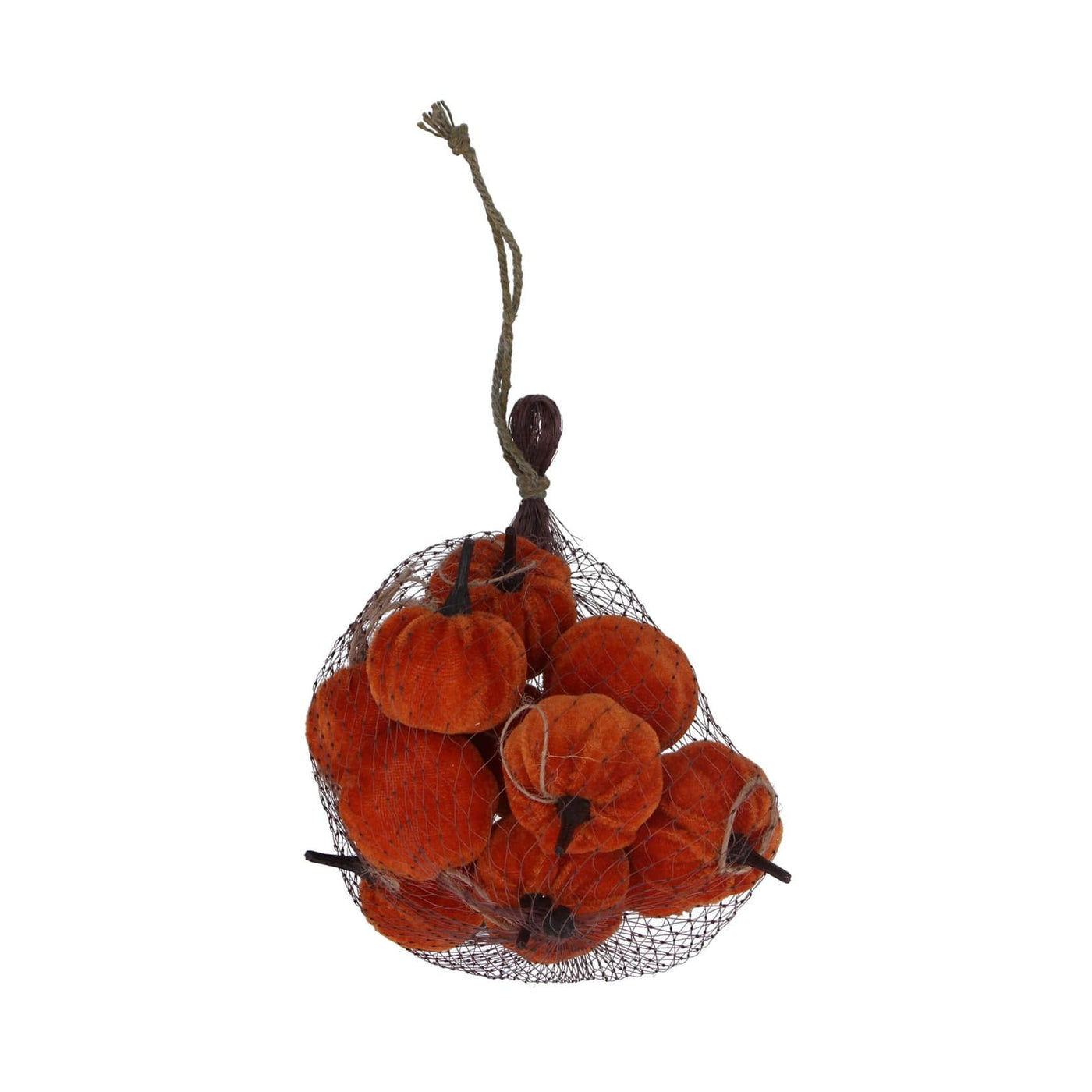 Gisela Graham Halloween Halloween Decoration Bag of Hanging Velvet Pumpkin Halloween Decorations