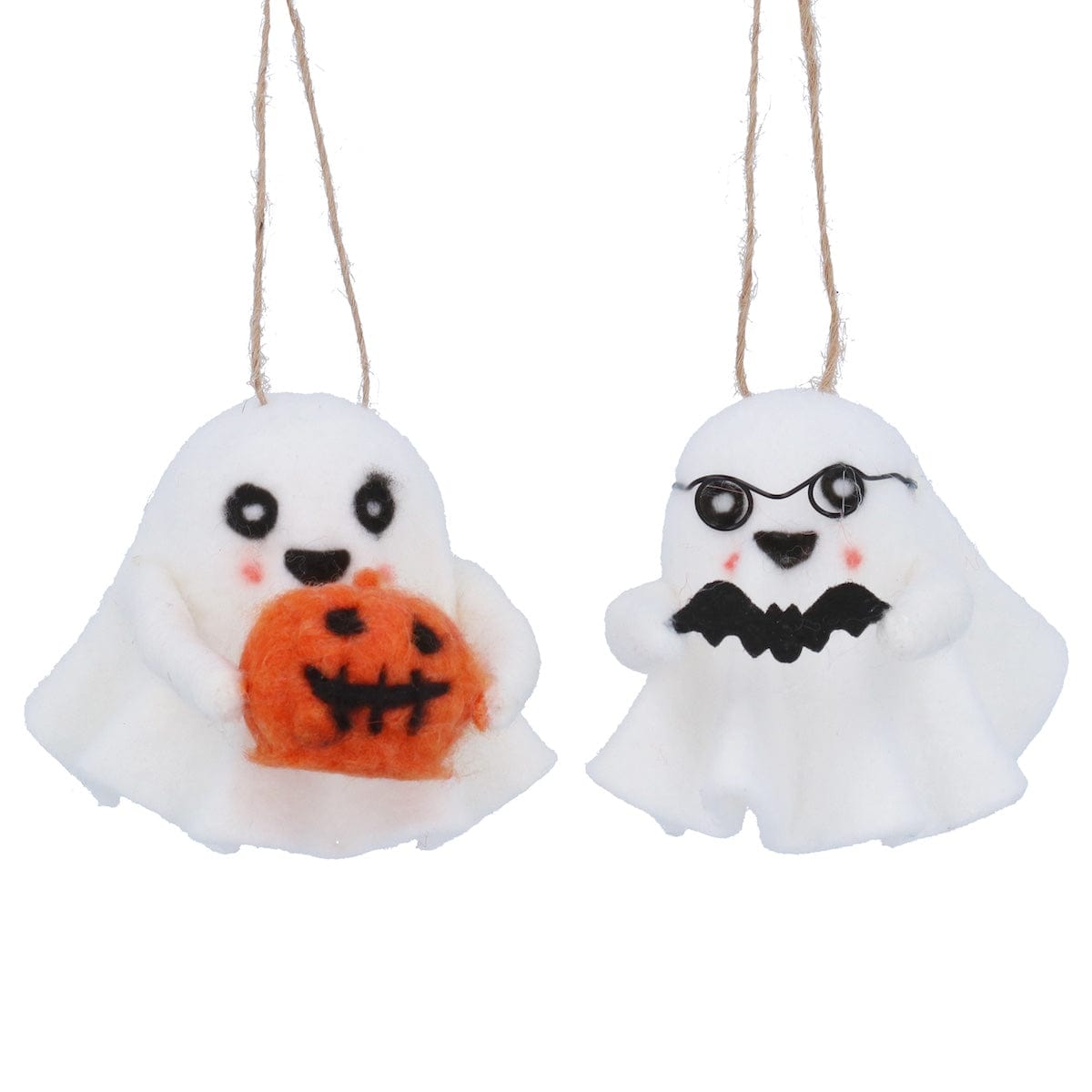 Gisela Graham Halloween Halloween Decoration Set of Felt Ghost Hanging Halloween Decorations