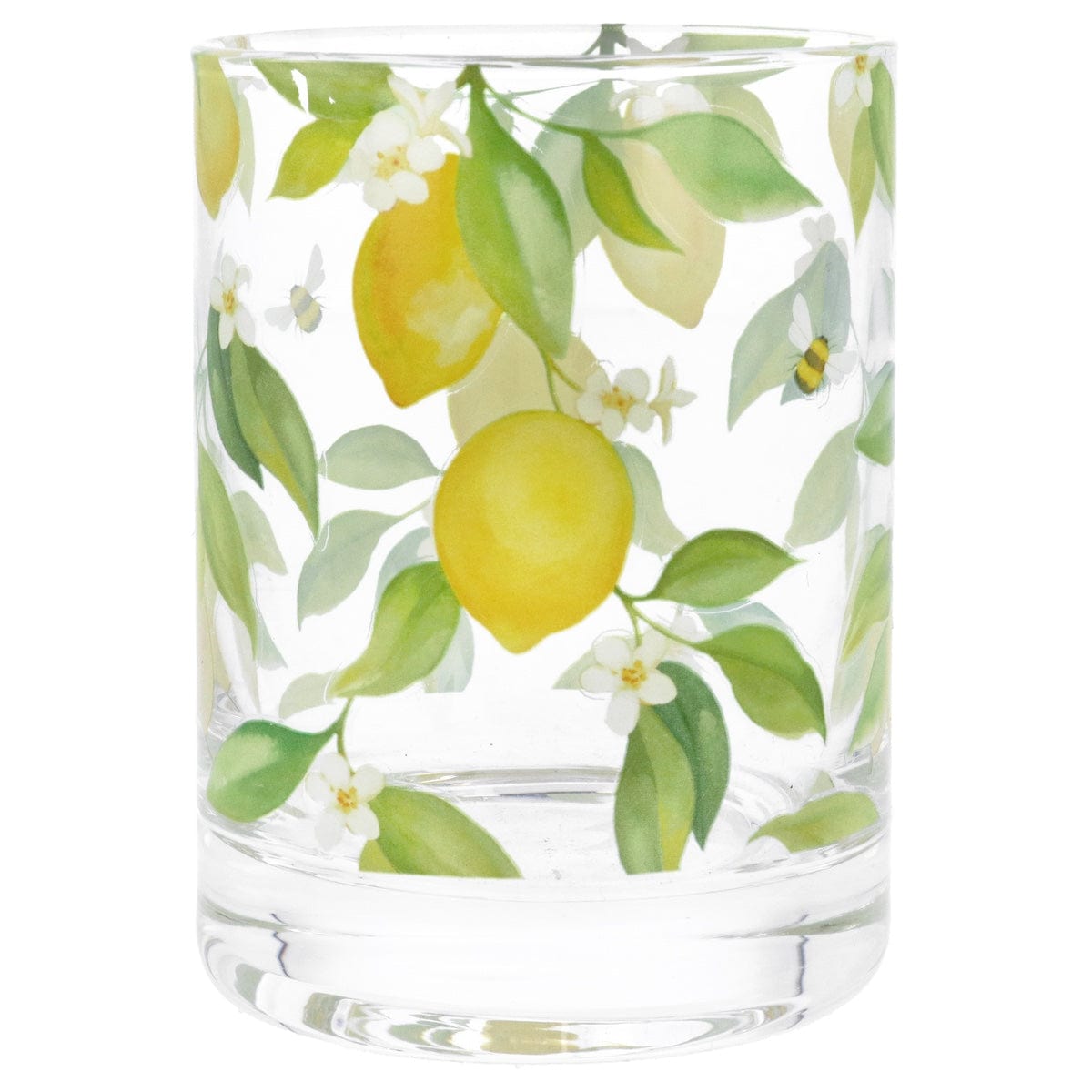 Gisela Graham Mugs & Drinkware Lemon Design Glass Tumbler