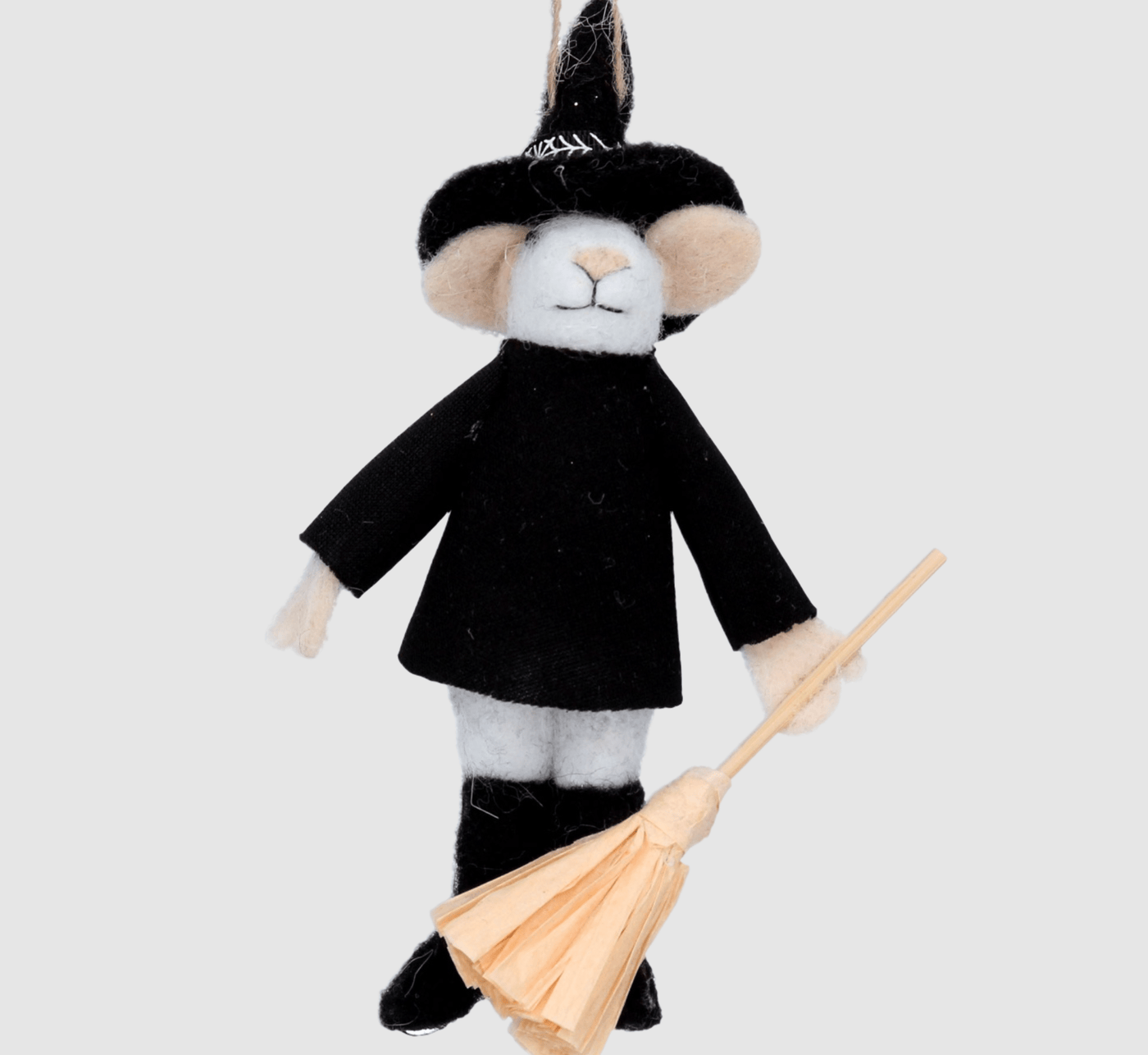 Gisela Graham Halloween Decoration Wool Wizard Mouse Halloween Hanging Decoration