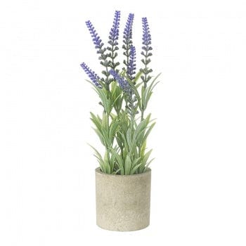 Heaven Sends Artificial Flora Artificial Lavender Plant in Concrete Themed Pot