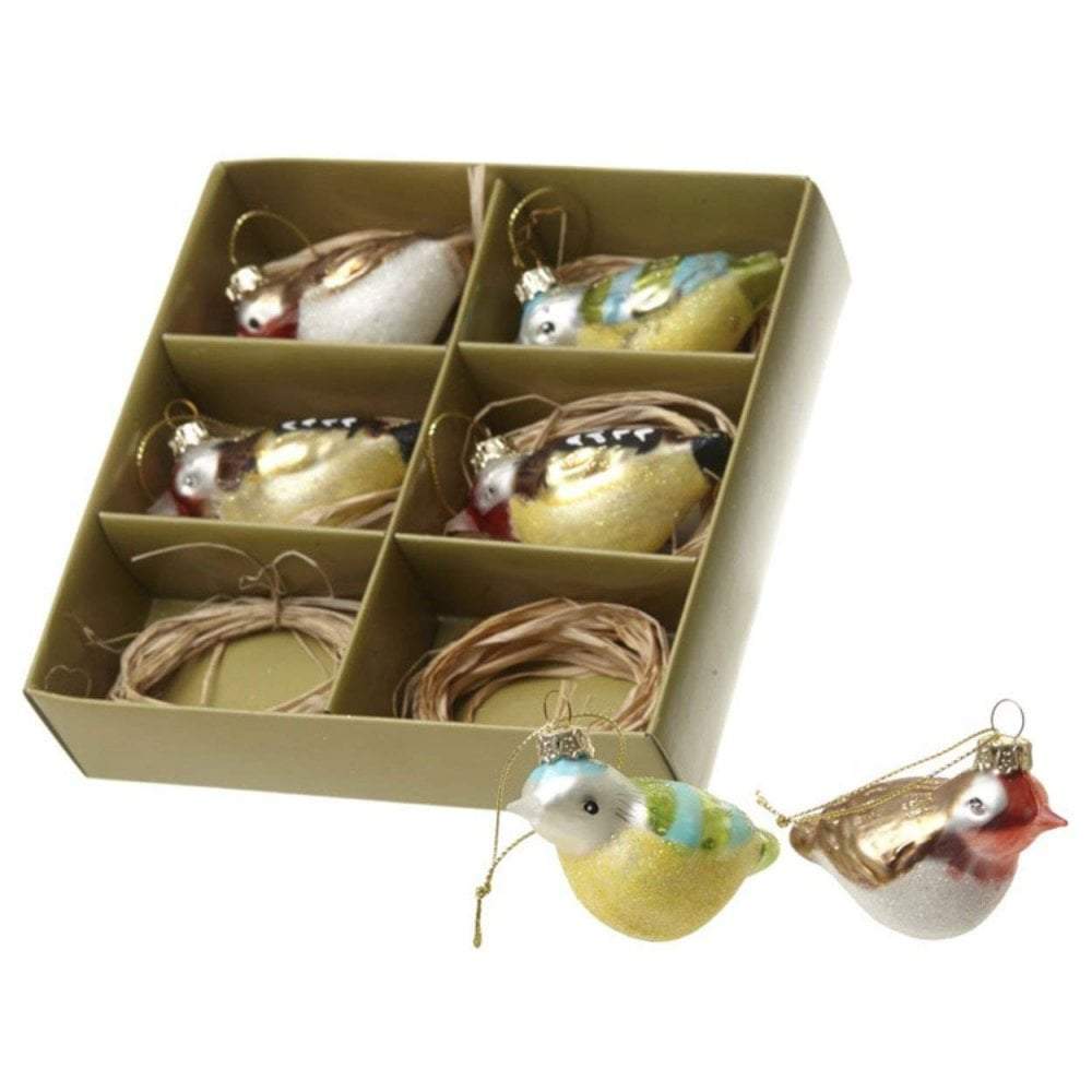 Heaven Sends Christmas Christmas Decorations Assorted Birds Glass Christmas Decorations