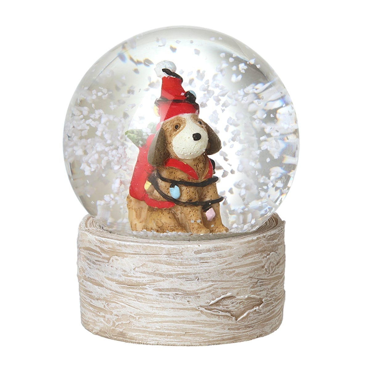 Heaven Sends Christmas Snow Globes Dog with Fairy Lights Christmas Snow Globe