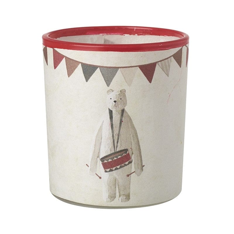 Heaven Sends Christmas Christmas Decorations Drummer Polar Bear Christmas Candle Holder