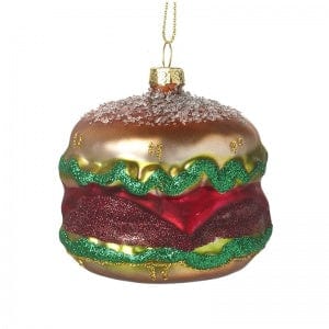 Heaven Sends Christmas Christmas Decorations Festive Glass Burger Hanging Christmas Decoration