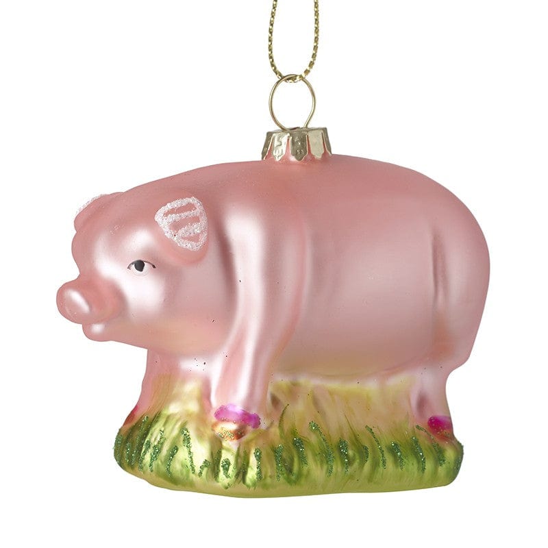 Heaven Sends Christmas Christmas Decorations Glass Pig Christmas Tree Decoration