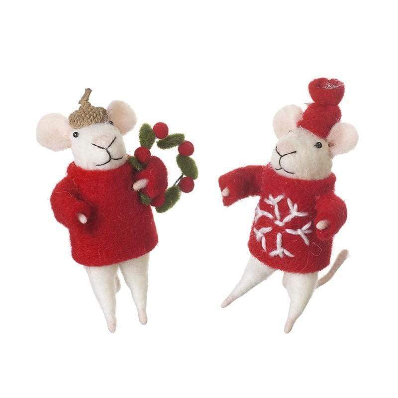 Heaven Sends Christmas Christmas Decorations Heaven Sends Set of 2 Standing Mice Christmas Decorations