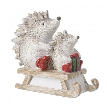 Heaven Sends Christmas Christmas Decorations Hedgehogs on Sledge Christmas Ornament