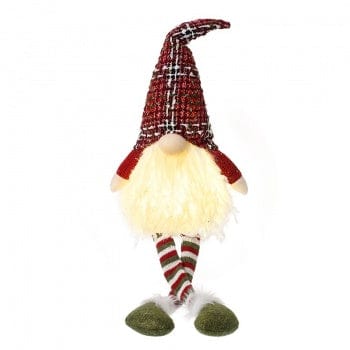 Heaven Sends Christmas Christmas Decorations Light Up Tartan Gonk Christmas Decoration