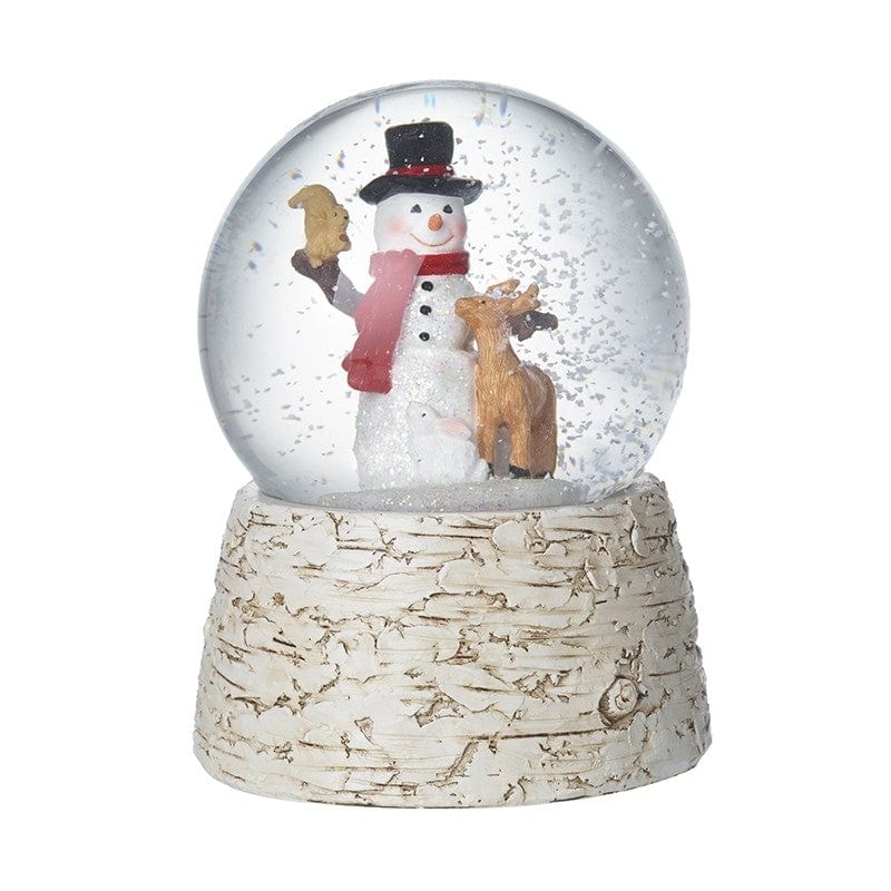 Heaven Sends Christmas Snow Globes Musical Woodland Snowman Christmas Snow Globe