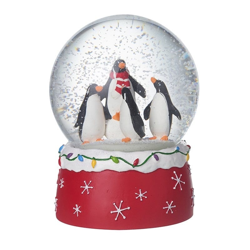Heaven Sends Christmas Snow Globes Penguins and Snowflakes Musical Christmas Snow Globe Decoration