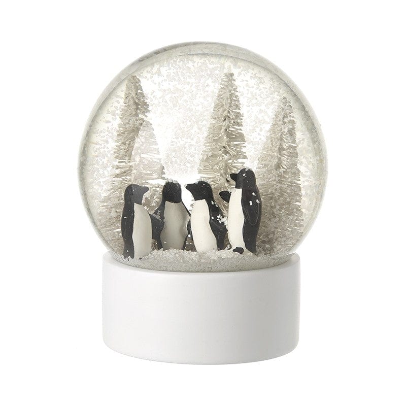 Heaven Sends Christmas Snow Globes Penguins in Forest Christmas Snow Globe