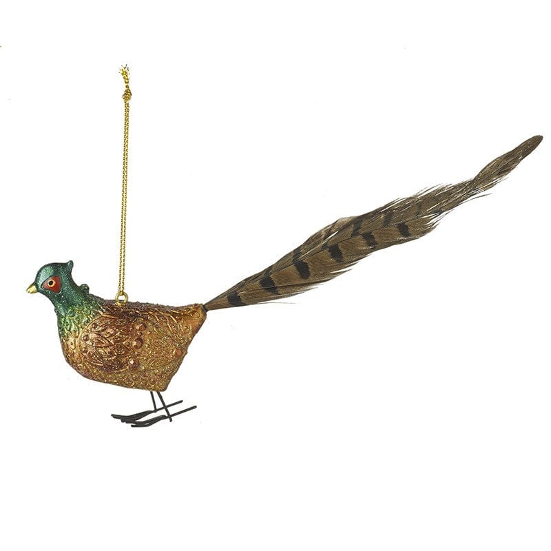 Pheasant with Feather Christmas Tree Decoration