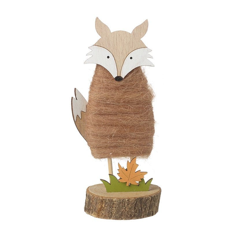 Heaven Sends Christmas Christmas Decorations Rustic Fox on Log Slice Autumnal Decoration