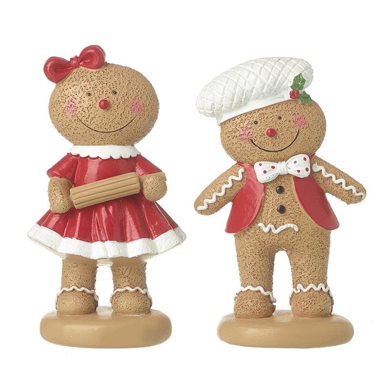 Heaven Sends Christmas Christmas Decorations Set of 2 Mr and Mrs Gingerbread Christmas Decorations