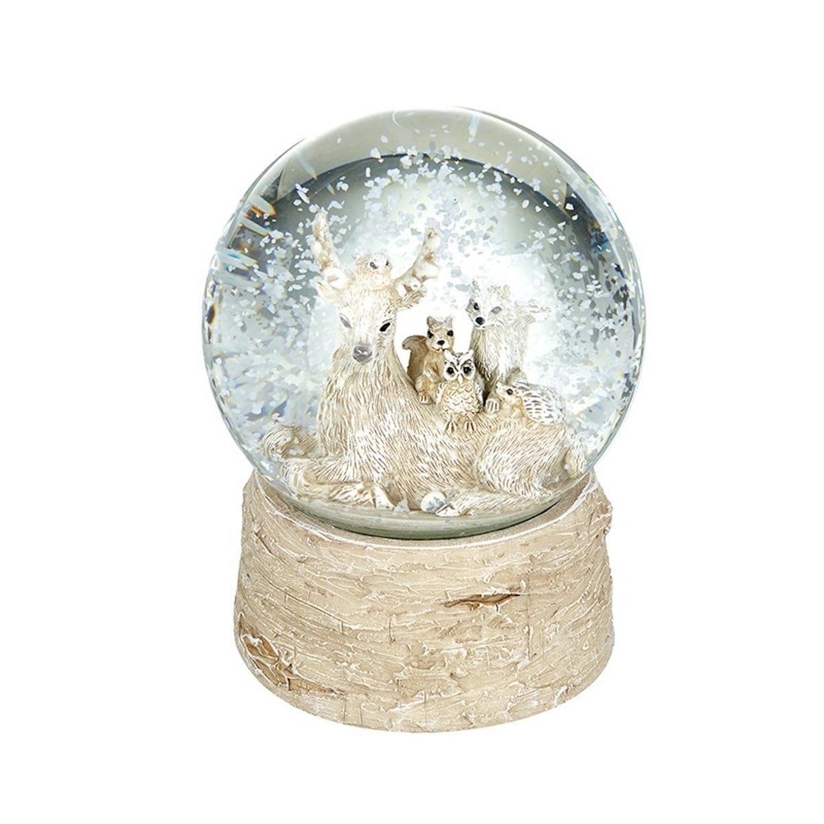 Heaven Sends Christmas Christmas Decorations Sitting Deer with Friends Christmas Snow Globe