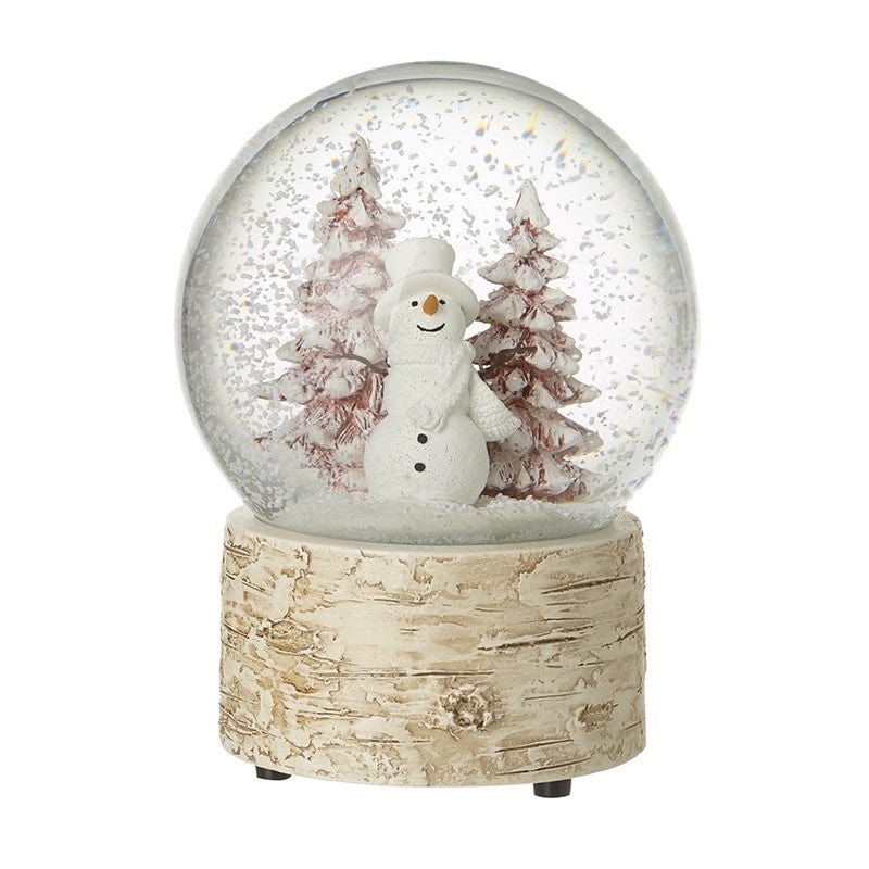 Heaven Sends Christmas Snow Globes Snowman in Forest Scene Musical Christmas Snow Globe