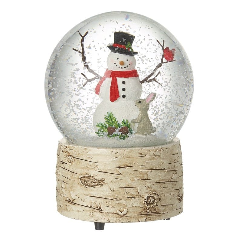 Heaven Sends Christmas Snow Globes Snowman with Rabbit Musical Christmas Snow Globe