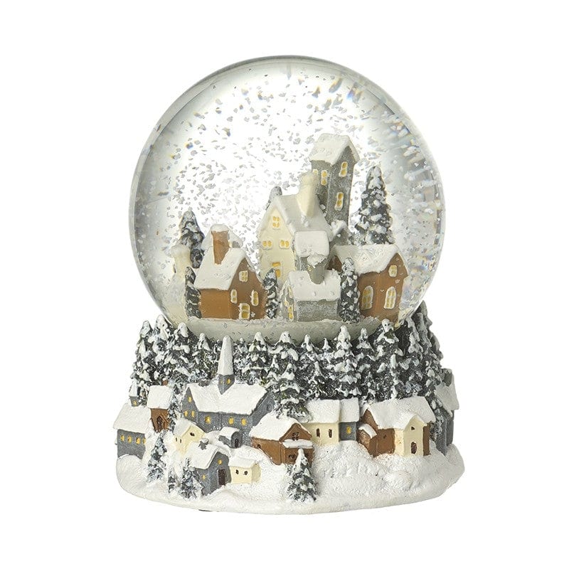 Village Scene Musical Christmas Snow Globe