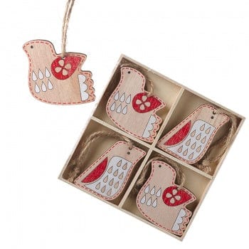 Heaven Sends Christmas Christmas Decorations Wooden Festive Birds Christmas Tree Decorations