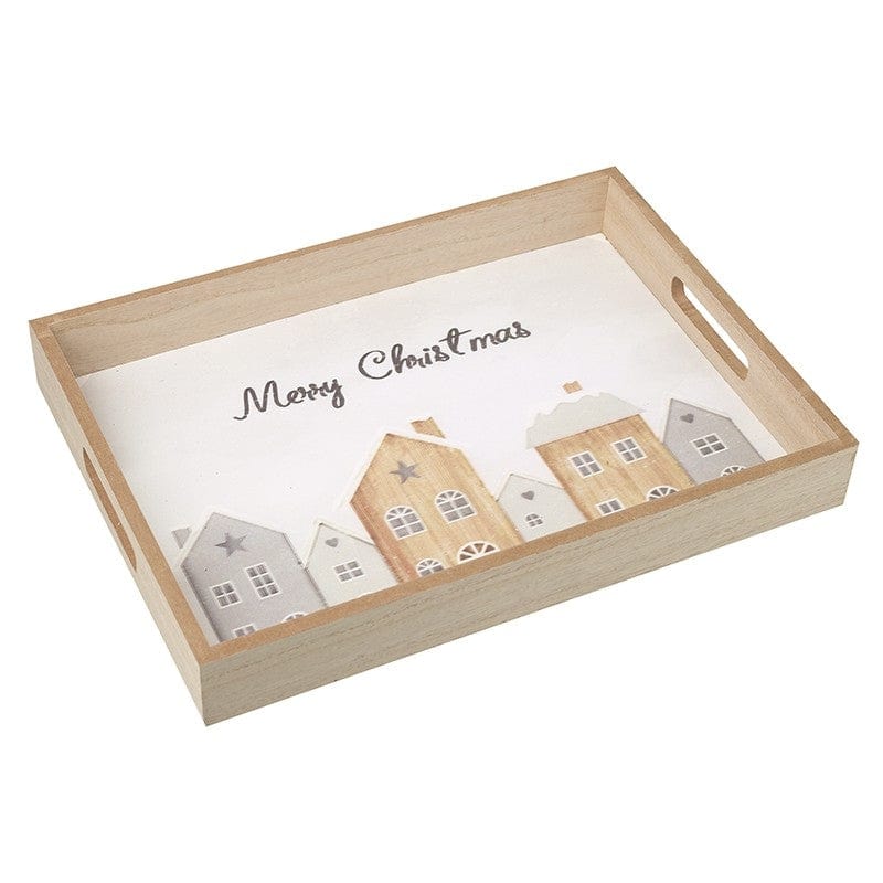 Heaven Sends Christmas Trays Wooden Merry Christmas Serving Tray