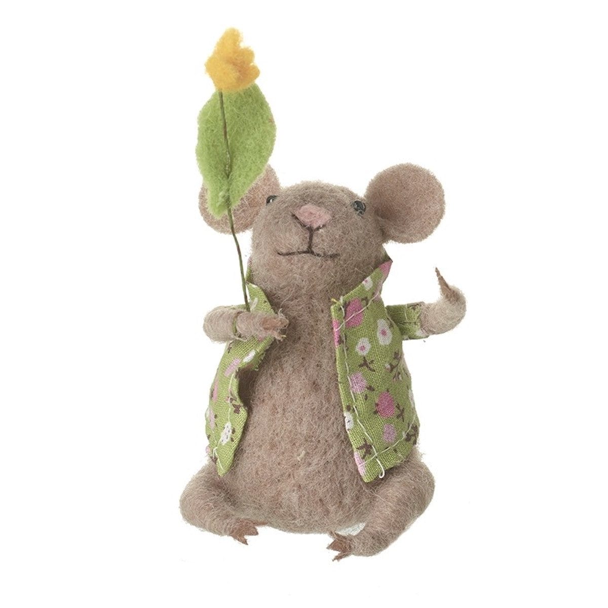 Heaven Sends Easter Decorations Felt Mouse with Flower Easter Decoration