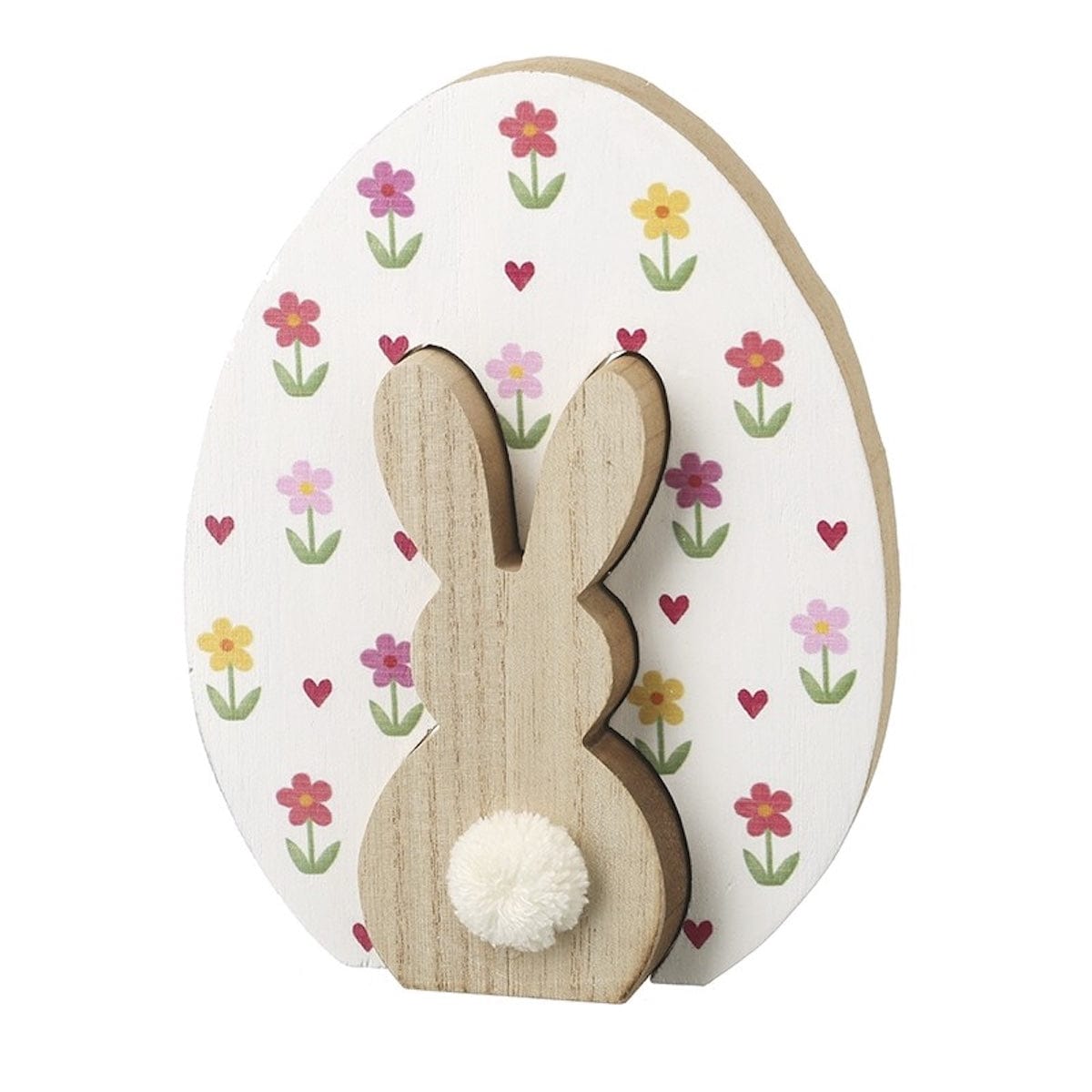 Heaven Sends Easter Decorations Floral Cut Out Easter Rabbit Decoration