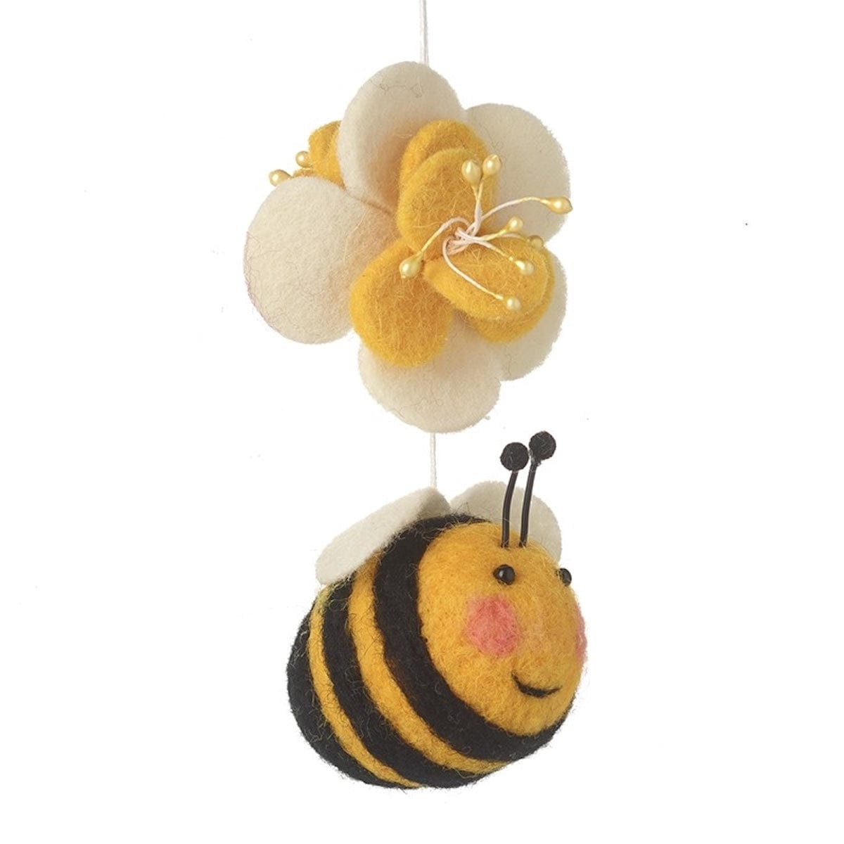 Heaven Sends Easter Decorations Floral Felt Bumblebee Hanging Easter Decoration