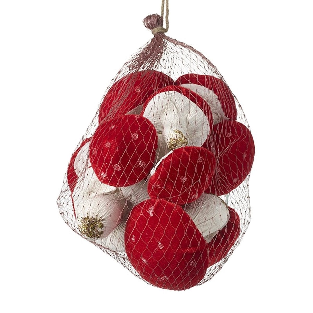 Heaven Sends Halloween Halloween Decoration Brown Bag of Red Toadstools Autumnal Decorations