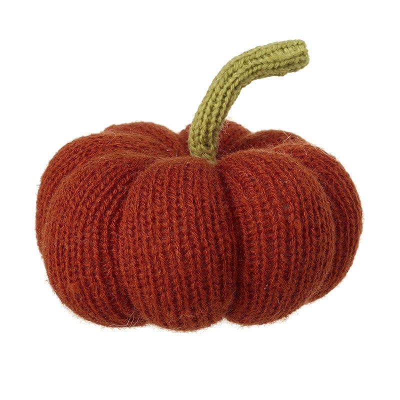 Heaven Sends Halloween Halloween Decoration Burnt Orange Knit Pumpkin Halloween Decoration