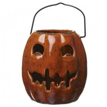 Ceramic Pumpkin LED Tea Light Holder Halloween Decoration