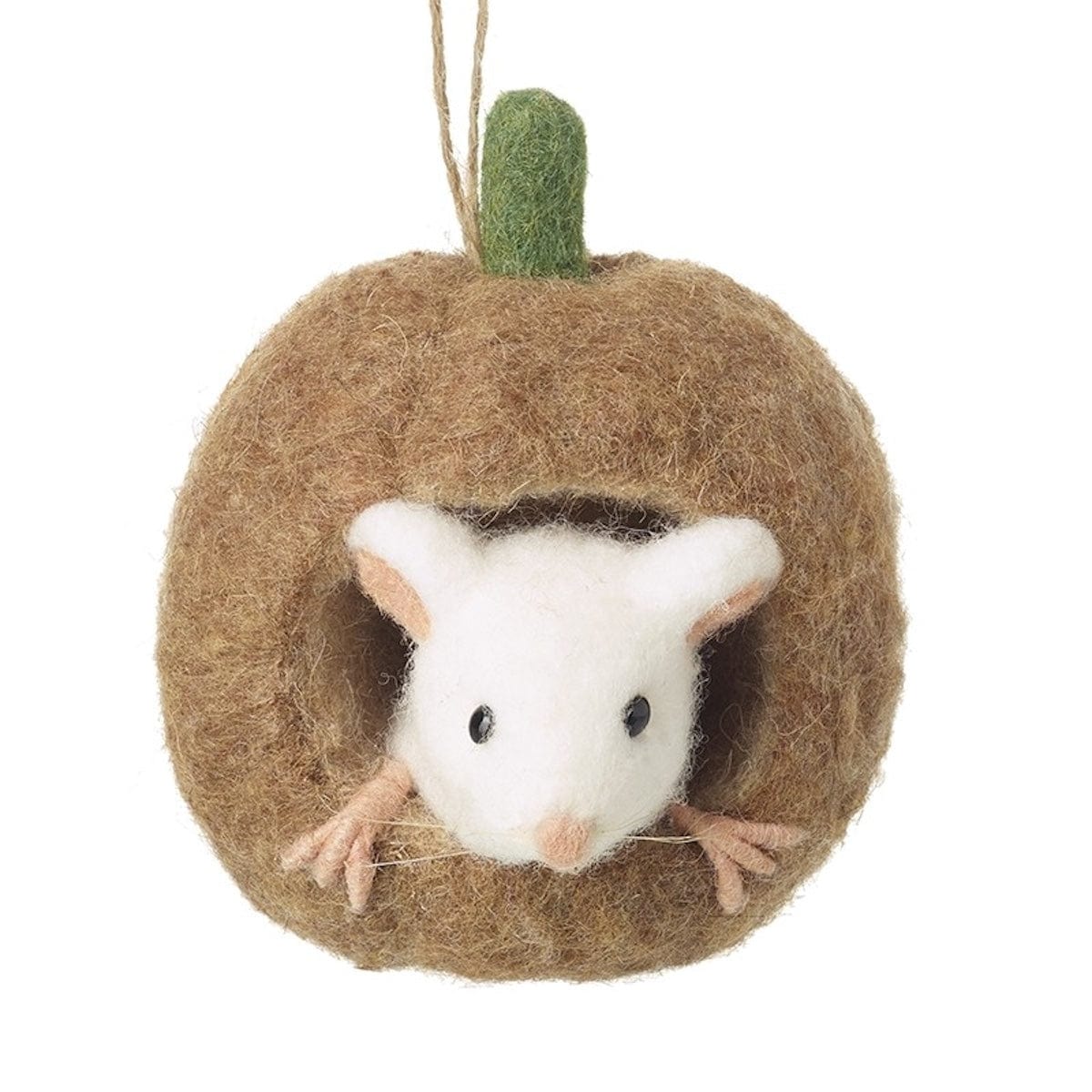 Felt Mouse in Mouse House Hanging Decoration