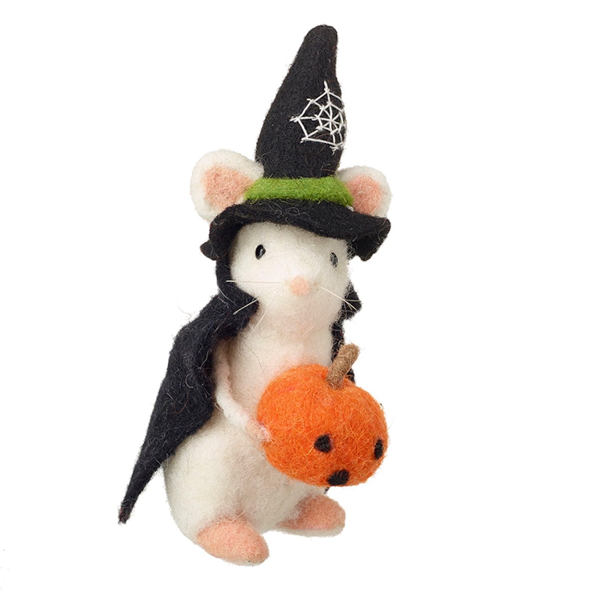 Heaven Sends Halloween Halloween Decoration Felt Witch Mouse with Pumpkin Halloween Decoration