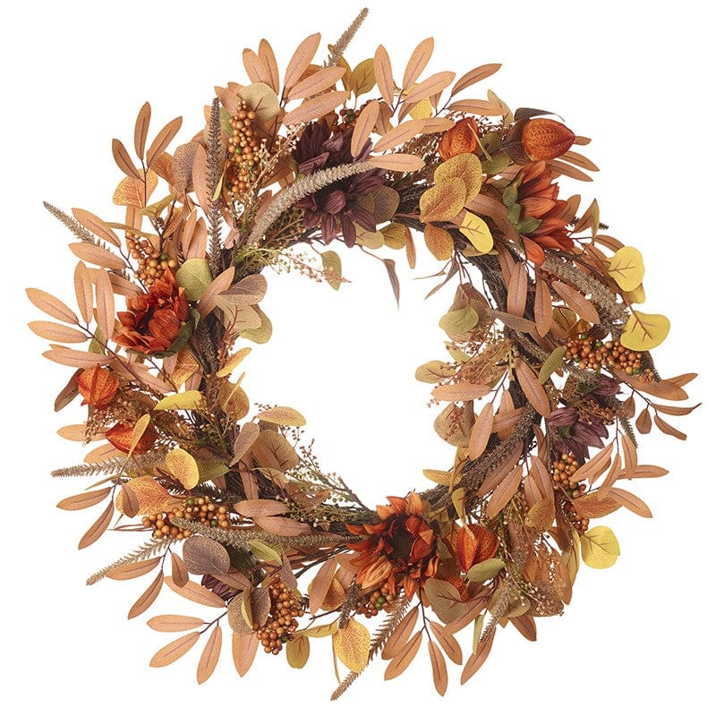 Floral Autumnal Foliage Decorative Wreath