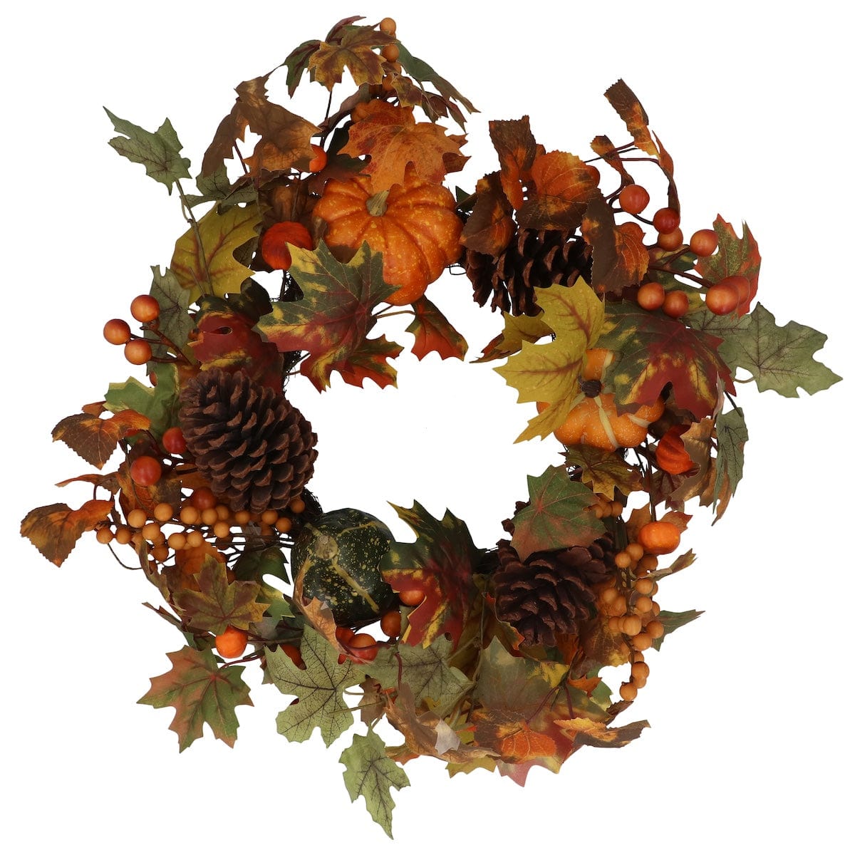 Heaven Sends Halloween Home accessories Mixed Pumpkin and Pinecone Autumnal Wreath
