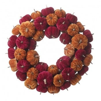 Heaven Sends Halloween Halloween Decoration Multicoloured Velvet Pumpkin Wreath Halloween Decoration
