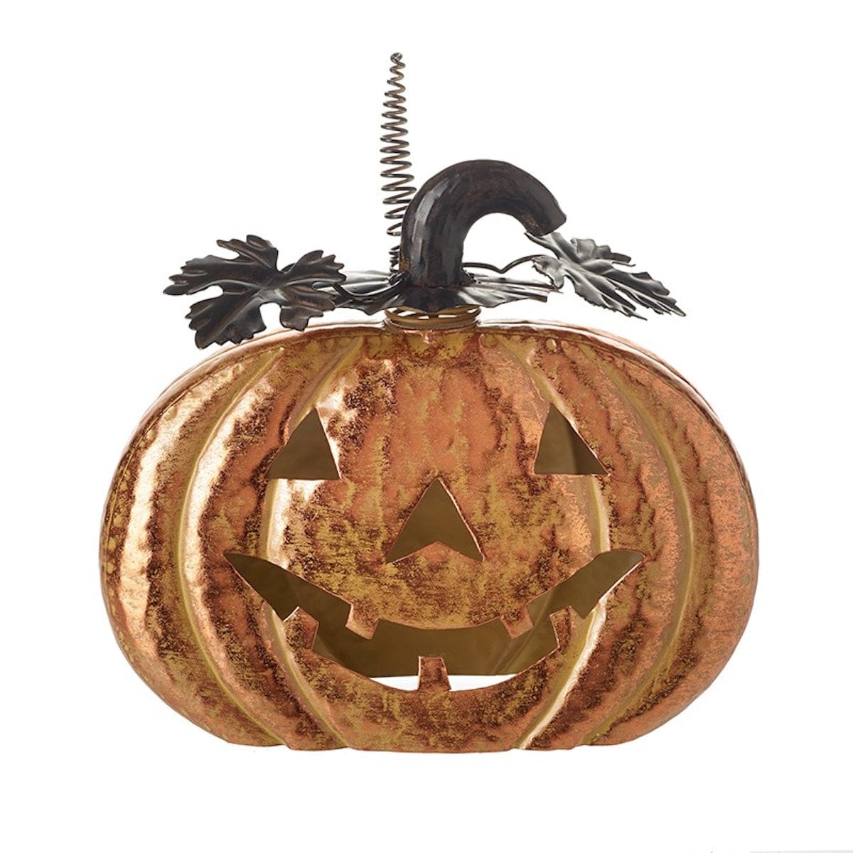 Heaven Sends Halloween Halloween Decoration Orange Metallic Metal Pumpkin Halloween Decoration