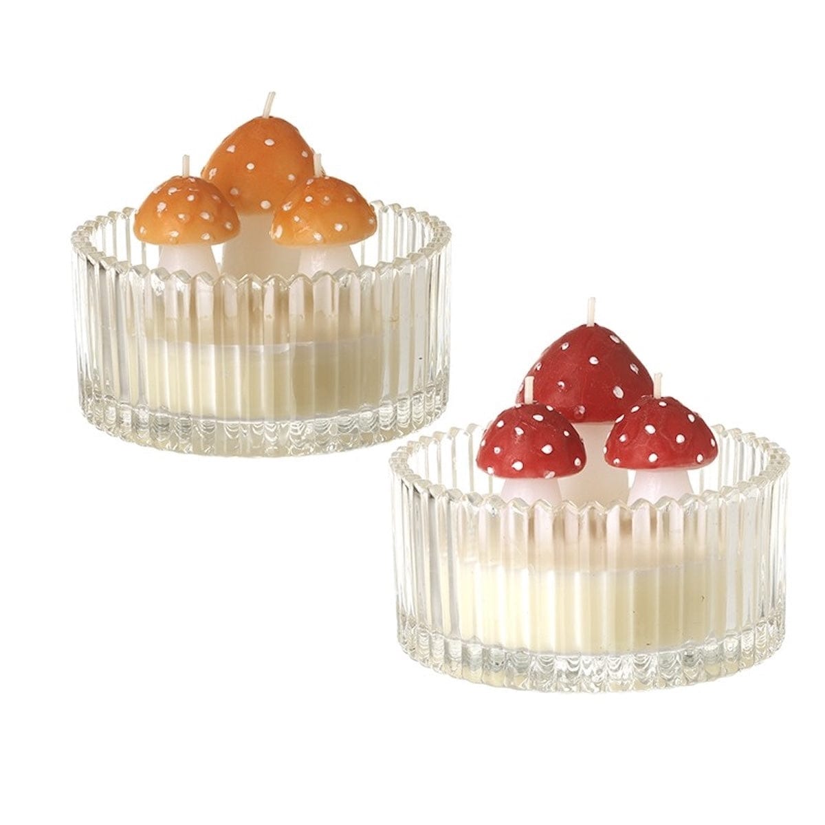 Heaven Sends Halloween Candles Set of 2 Mushroom Design Candles