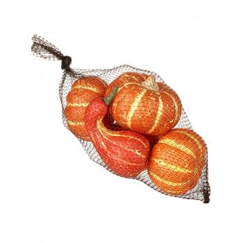 Set of 5 Decorative Pumpkins