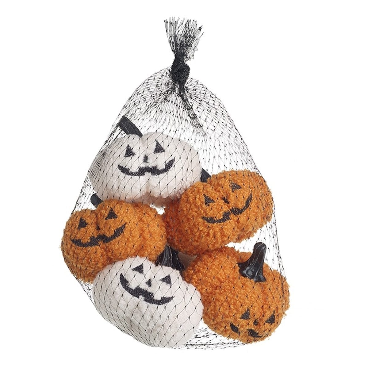 Heaven Sends Halloween Halloween Decoration Set of 6 Fluffy Jack O Lantern Halloween Decorations