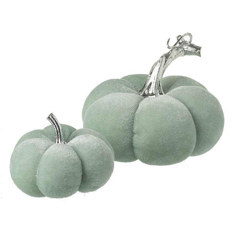 Heaven Sends Halloween Halloween Decoration Set of Two Icy Blue Pumpkin Halloween Decorations