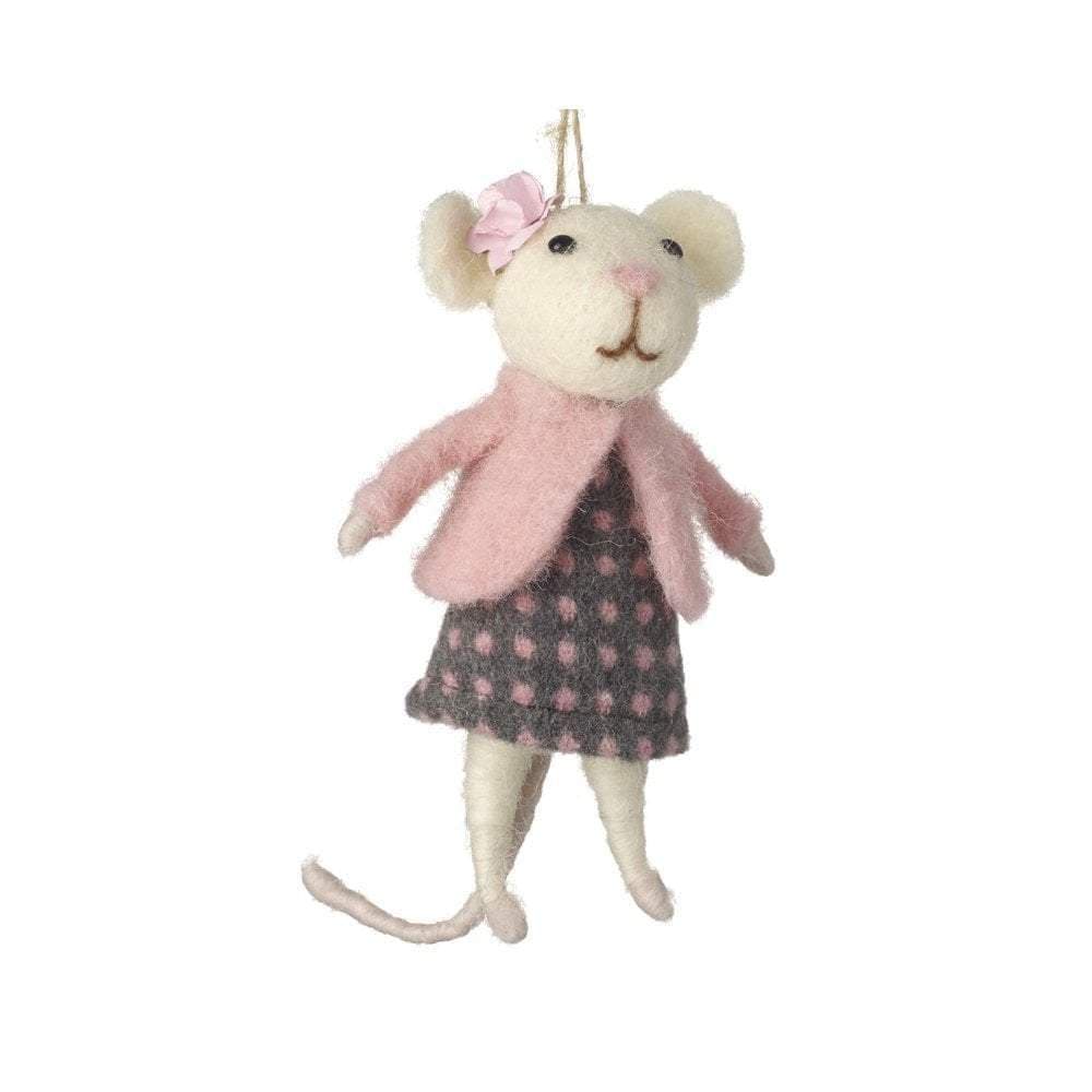 Heaven Sends Easter Decorations Hanging Lady Mouse Decoration with Pearl Detail