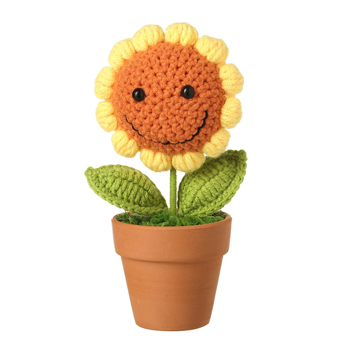 Heaven Sends Home accessories Knitted Sunflower in Pot Ornament