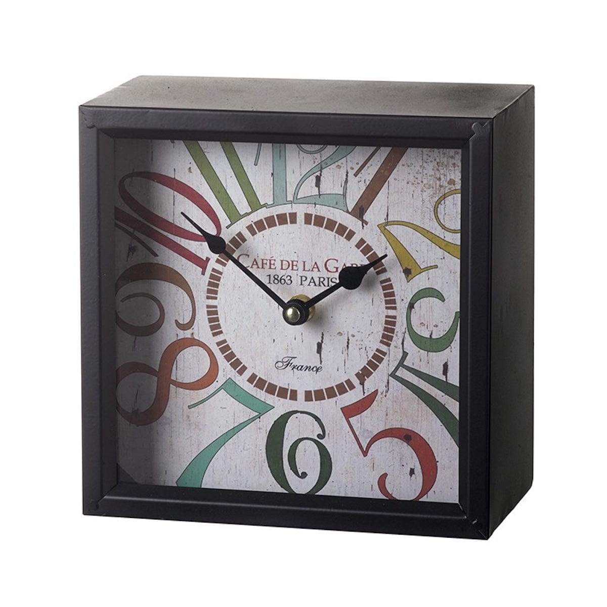 Heaven Sends Wall Clocks Multicoloured Paris Metal Table Clock